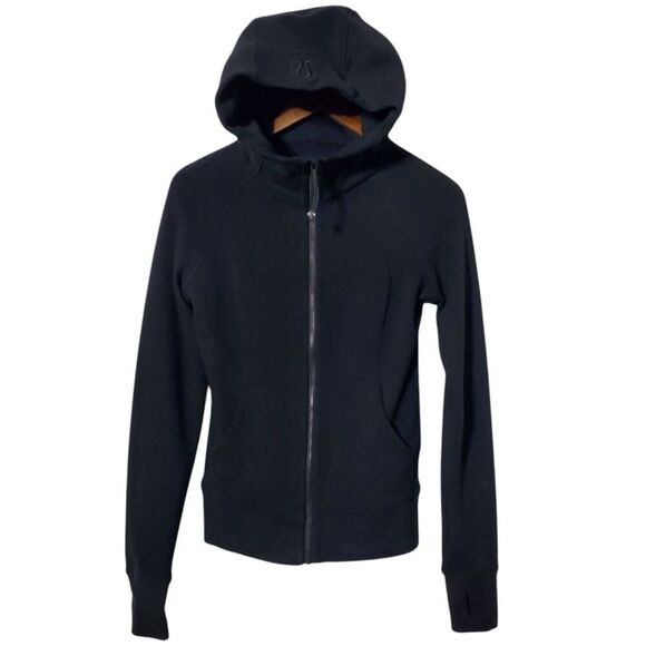 Lululemon Hooded Define Jacket Size 4 Nulu Heathered Black Full Zip Womens